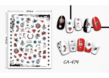 3D Nail Stickers - CA-474 3D Nail Stickers - CA-474